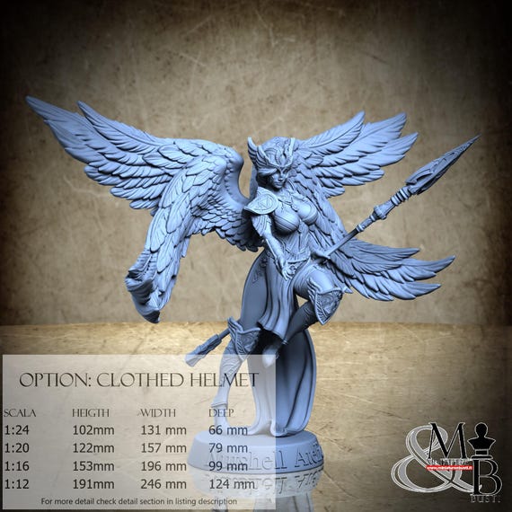 Valkyrie, Ottobre 2022 (4 Stili), di Nutshell Atelier, miniatura da assemblare e colorare, resina