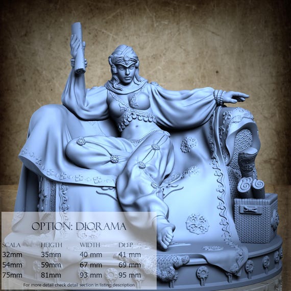 Scheherazade, Arabian Nights (2 Styles), by Clay Cyanide Miniatures, miniature to assemble and paint, resin