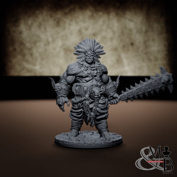 Calchiutotolin, resin miniature to assemble and color, role-playing games, DnD, RPG, GDR