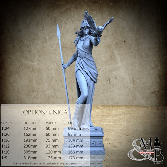 Athena, March 2024, by ca_3d_art, miniature to assemble and color, resin