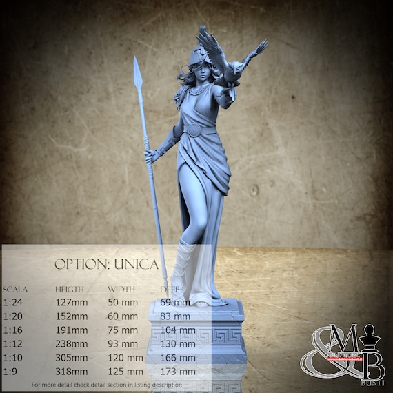 Athena, March 2024, by ca_3d_art, miniature to assemble and color, resin