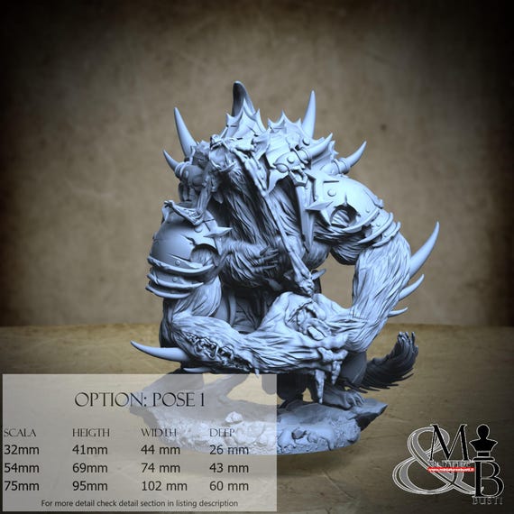 Claws of Akata - Resin Miniatures - DnD, RPG, Wargame, and Display to Color - Howling Horde - Bite