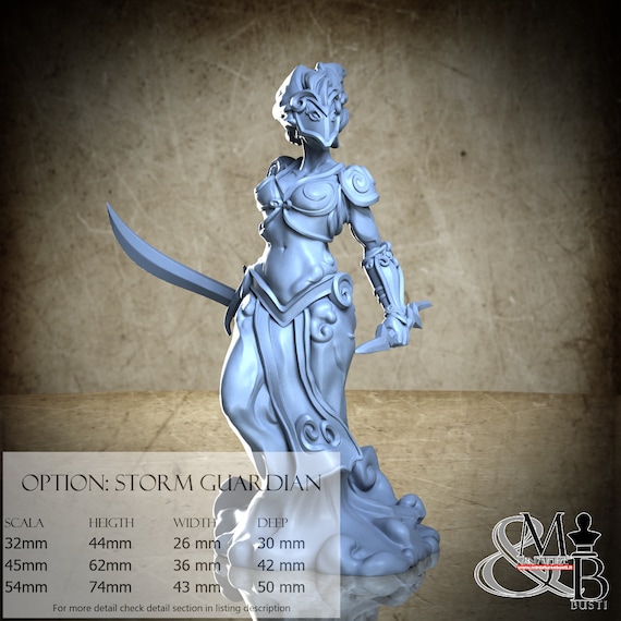 Storm Spirits, Elemental Awakening (5 Stili), di Great Grimoire, miniatura da assemblare e colorare, resina