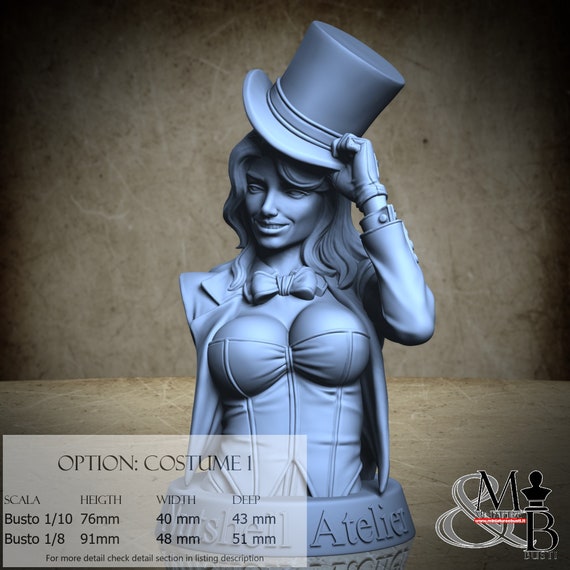Magician Bust, October 2022 (4 Styles), by Nutshell Atelier, miniature to assemble and paint, resin