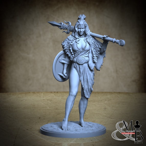 Kyrene, miniature to assemble and color, in resin