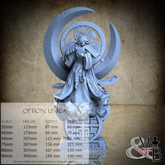 Tsukuyomi, Japanese Deities, by Clay Cyanide Miniatures, miniature to assemble and paint, resin