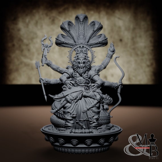 Narasimha, resin miniature to be mounted and colored, role-playing, DnD, RPG, RDR
