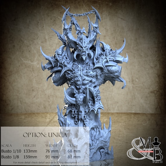 Astaroth - Bust, miniature to assemble and color, in resin