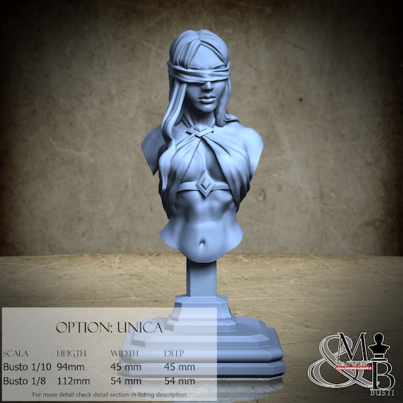 Sacrifice girl Bust, miniature to assemble and color, in resin