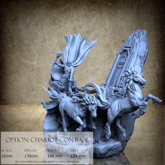 Chariot, Tarot (2 Styles), by Clay Cyanide Miniatures, miniature to assemble and paint, resin