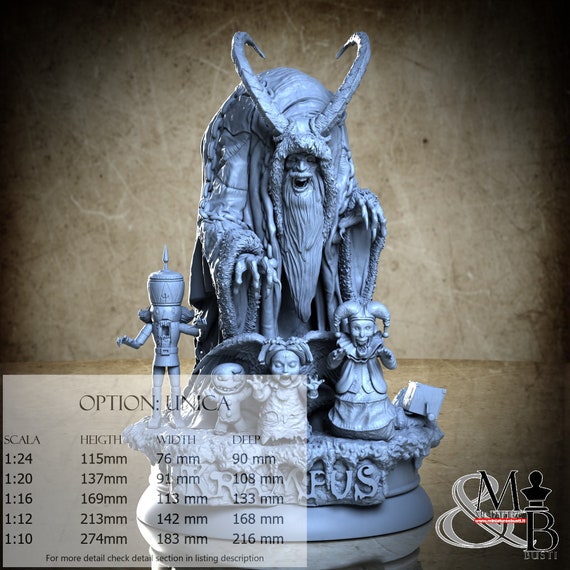 Krampus, October 2023, Michel B. Rodriguez, miniature to assemble and color, in resin