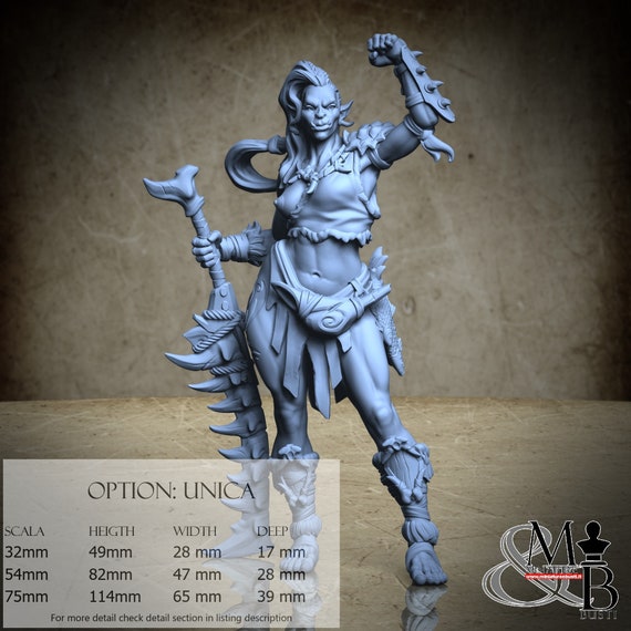Fury, the Seaside Warrior, miniature to assemble and color, in resin