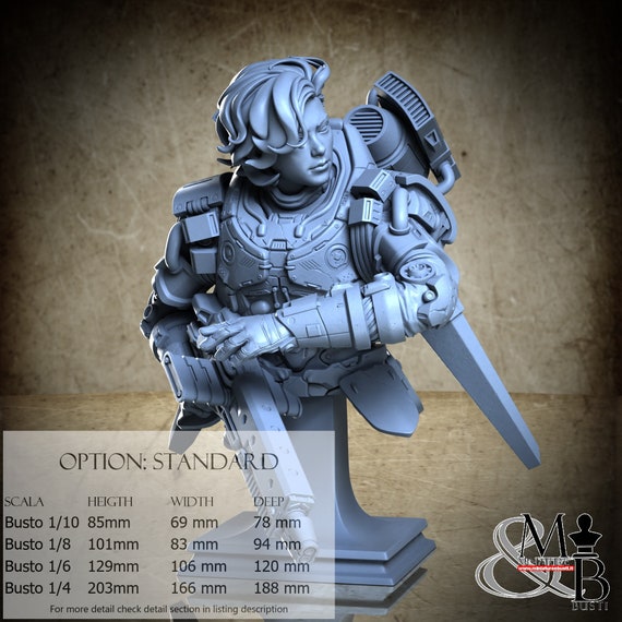 Lily Bust, Settembre 2023, Kuton, miniatura da assemblare e colorare, in resina