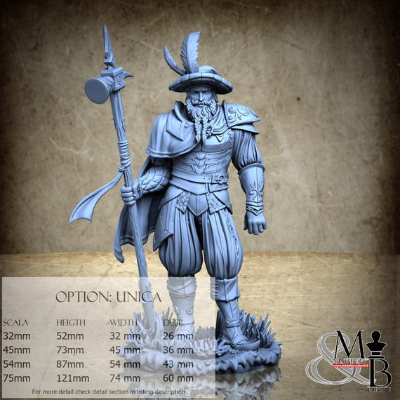 Patricio, Galisantio Lancers, by Ronin Art Workshop, miniature to assemble and paint, resin