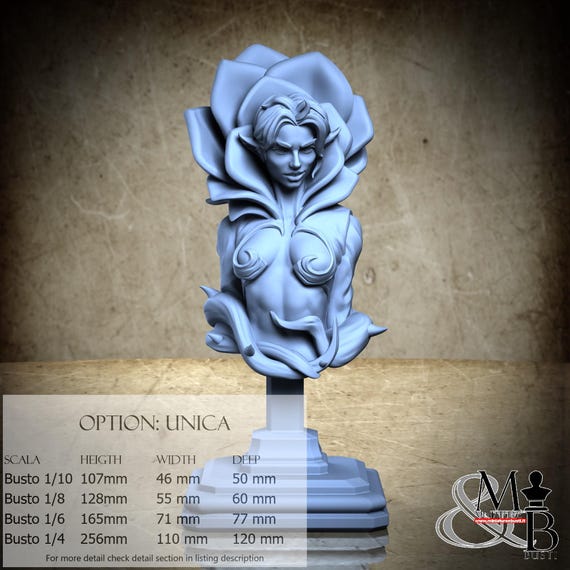 Bust of Eternal bloom, Little Kingdom, by Great Grimoire, miniature to assemble and color, resin