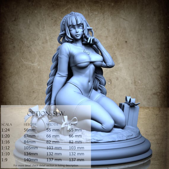 Eirra - Snow Goblin Girl, Pin-up (6 Stili), di Ronin Art Workshop, miniatura da assemblare e colorare, resina