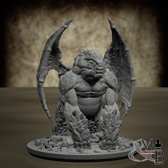 Winged Ape, resin miniature to assemble and color, role-playing games, DnD, RPG, GDR