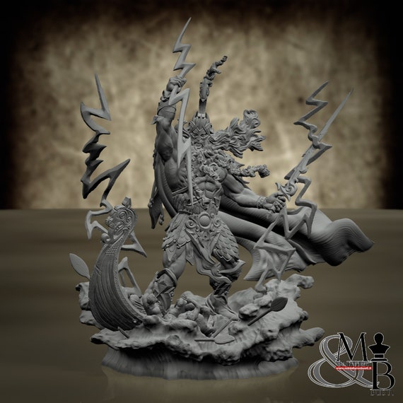Keravnos - Storm Giant King, resin miniature to assemble and color, role-playing games, DnD, RPG, GDR, Archvillain Games