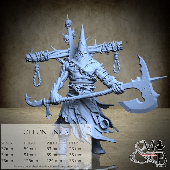 Unchained Executioner, Dawn of Heresy, by Great Grimoire, miniature to assemble and paint, resin