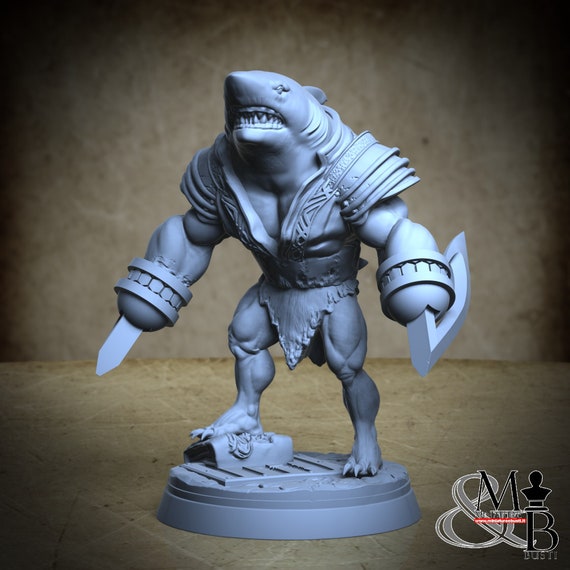 Gene, Pirate Sharks, by Clay Cyanide Miniature, miniature to assemble and paint, resin