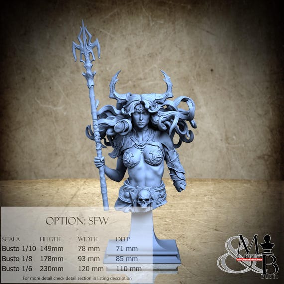 Vexoria (Bust), March 2025 (2 Styles), by Kuton, miniature to assemble and paint, resin