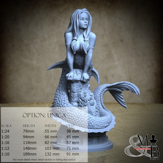 Daughter of the Sea, miniature to assemble and color, in resin