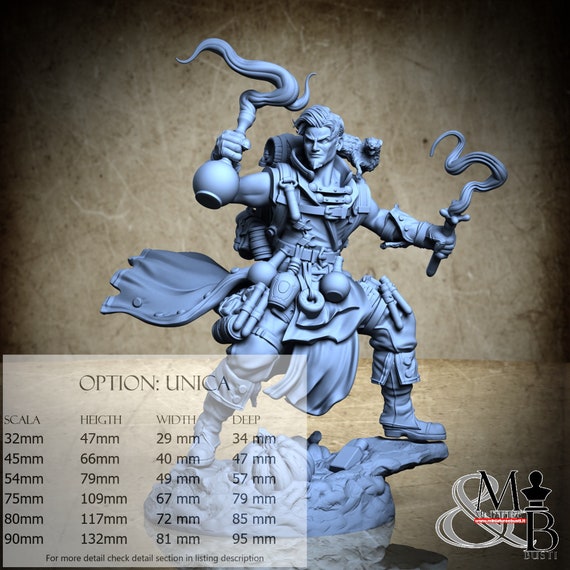 Ekbert - Grand Alchemist, Archvillain Society XXVI, di Archvillain Games, miniatura da assemblare e colorare, resina