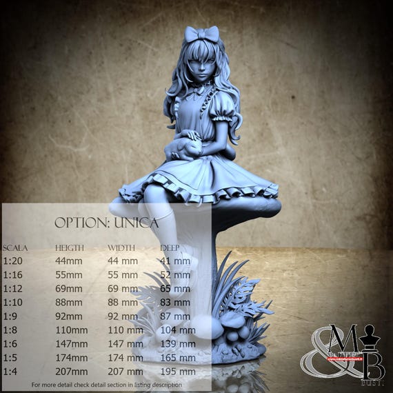 Alice, 2024-09, by ca_3d_art, miniature to assemble and color, resin