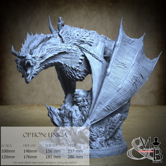 Queen of Dragons, Dragon Blood, by Clay Cyanide Miniature, miniature to assemble and color, resin