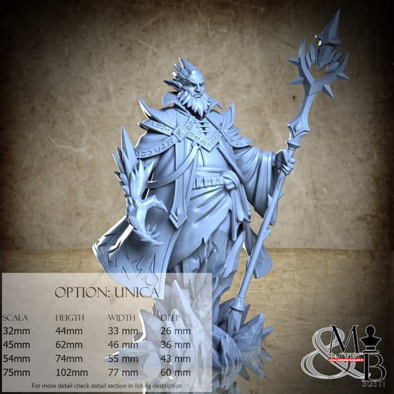 Topaz, the Crystal Wizard, Elemental Awakening, by Great Grimoire, miniature to assemble and color, resin