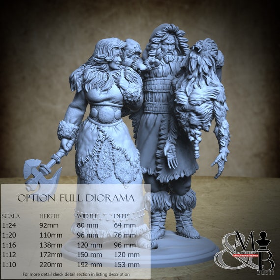 Cimmerian family, miniatura da assemblare e colorare, in resina