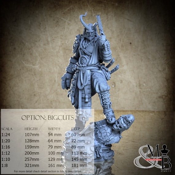 Hellboy Yokai, October 2023, Michel B. Rodriguez, miniature to assemble and color, in resin