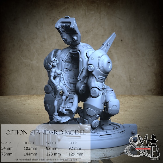 Silverback and Jane, Pin-up (2 Styles), by Ronin Art Workshop, miniature to assemble and color, resin