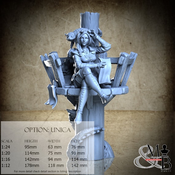 Sally, Gathering Storm, Great Grimoire, miniature to assemble and colour, in resin