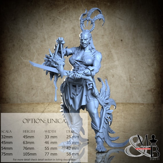 Feather huntresses, Curse of the celestial children, by Great Grimoire, miniature to assemble and color, resin