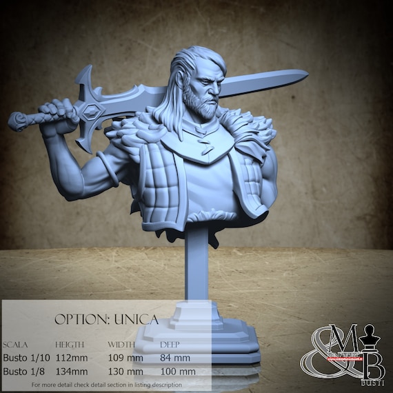 Monster Hunter Bust, Bane of the Shrouded Woods, by Great Grimoire, miniature to assemble and color, resin