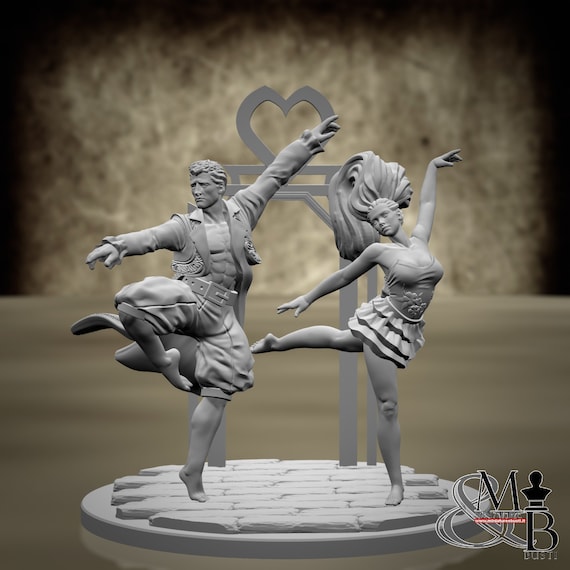 Lovers, Tarot, resin miniature to mount and color, role-playing, DnD, RPG, RDR, Anime