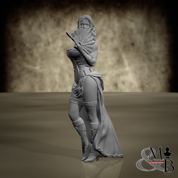 Milady (Golden Hero), resin miniature to assemble and color, role-playing games, DnD, RPG, GDR, Anime