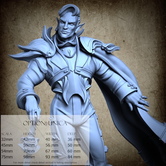 Jex Cardill - Half Elf Matador - 3D-Printed Resin Miniature | Archvillain Society XXXII Collection