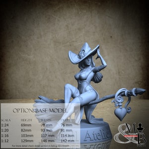 Witch Riding, Ottobre 2022 (3 Stili), di Nutshell Atelier, miniatura da assemblare e colorare, resina