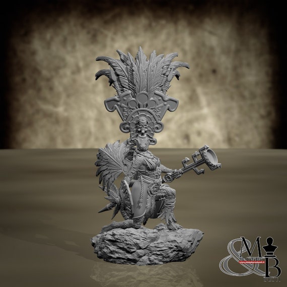 Agama Sun Dancer (Various Poses), resin miniature to mount and color, role-playing games, DnD, RPG, RPG, Archvillain Games