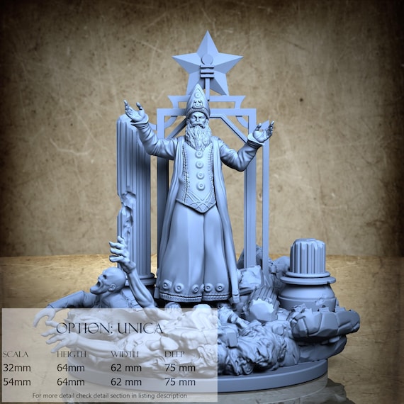 Hyerophant, Tarot, by Clay Cyanide Miniatures, miniature to assemble and color, resin