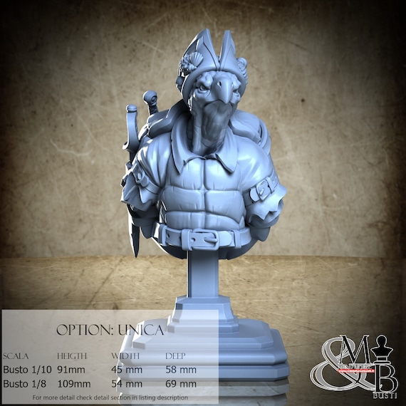 Peg Leg Pete (Bust), Gathering Storm, by Great Grimoire, miniature to assemble and paint, resin