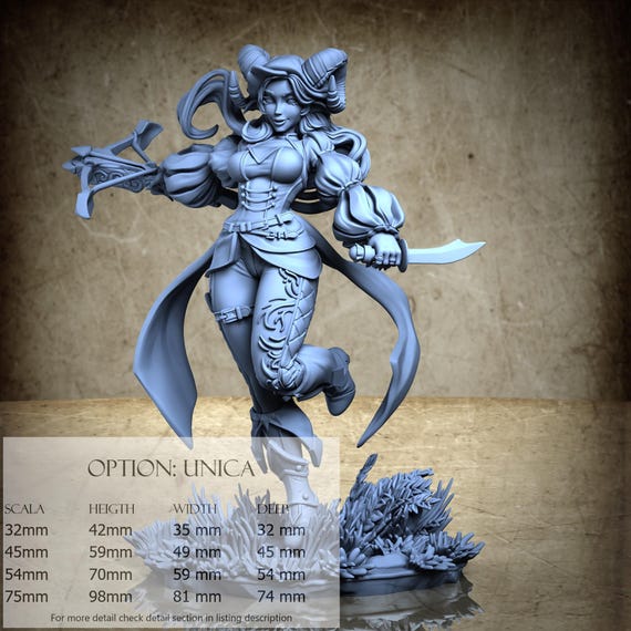 Chiara, Galisantio Lancers, by Ronin Art Workshop, miniature to assemble and color, resin