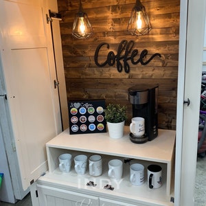 SOLD Custom Armoire Coffee Bar, Coffee Station, Beverage Station, Rustic  Coffee Cabinet, Wine Bar 