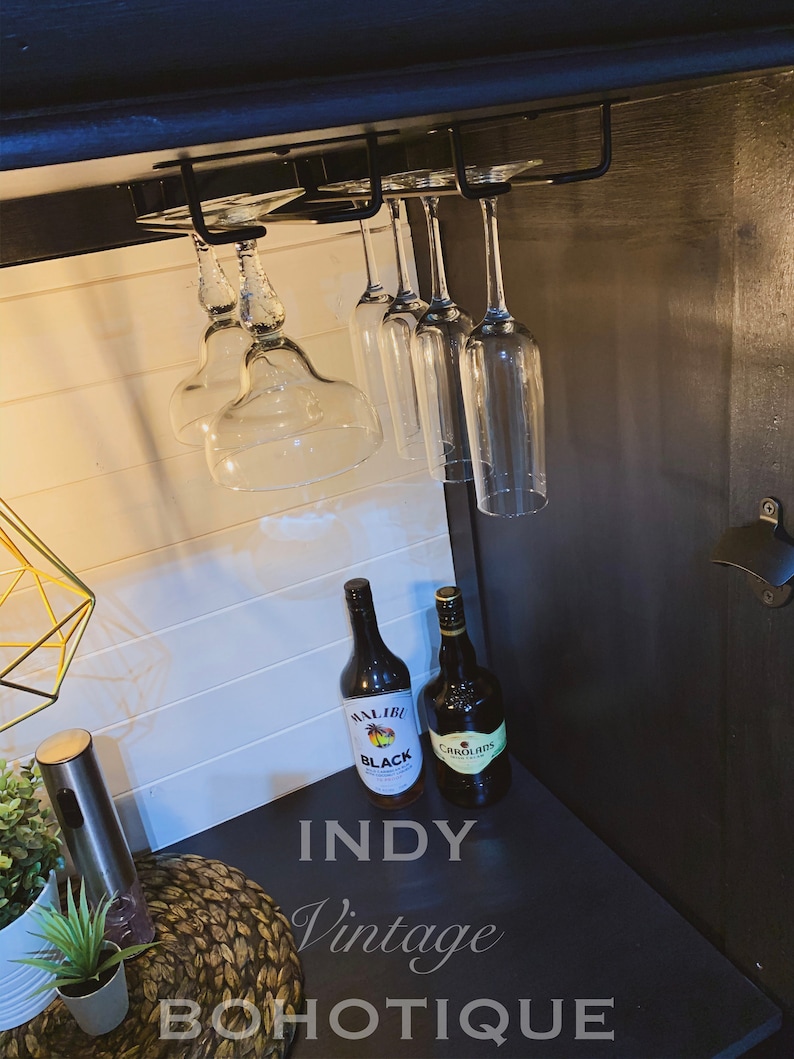 SOLD Modern Farmhouse Wine Bar Liquor Bar Beverage Bar Etsy