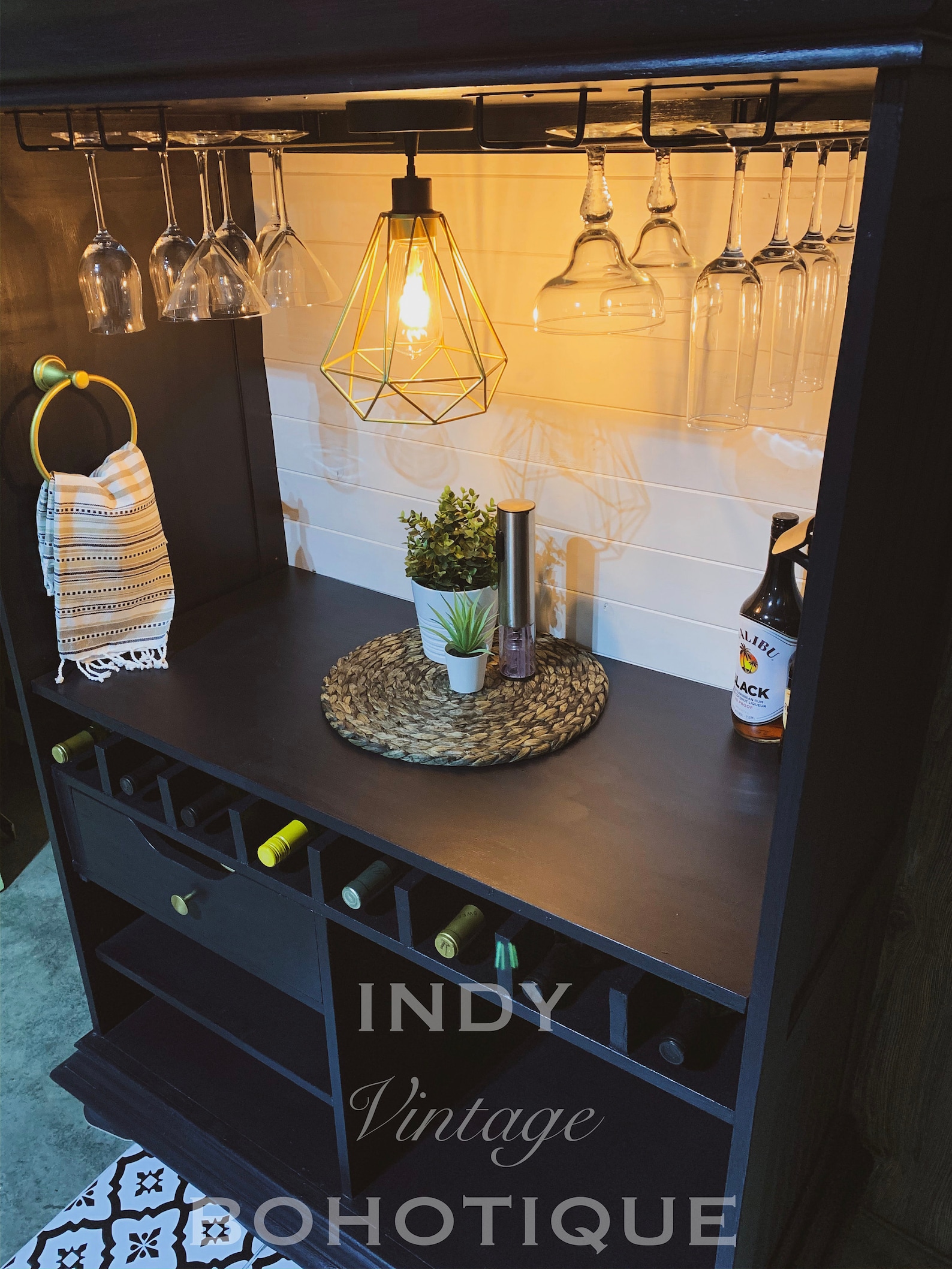 SOLD Modern Farmhouse Wine Bar Liquor Bar Beverage Bar Etsy