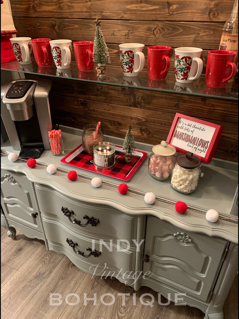 SOLD Gray Farmhouse Coffee Bar China Beverage Etsy