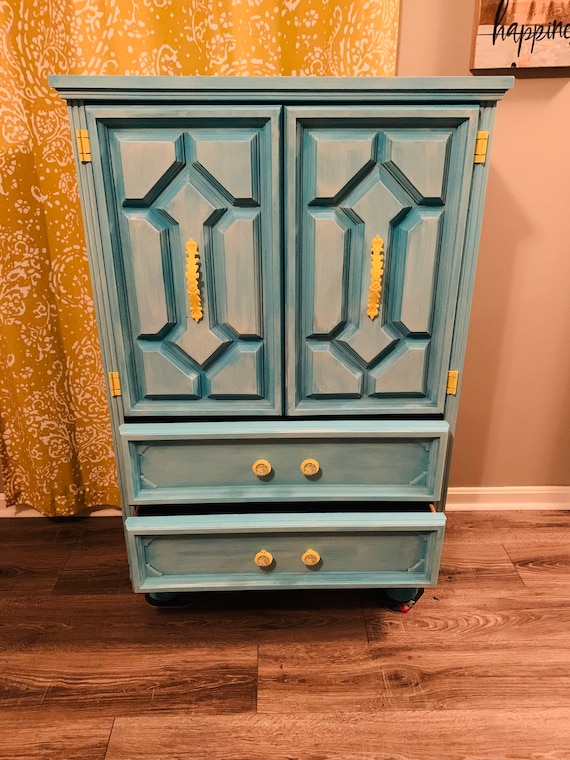 Chalk painted armoire deals
