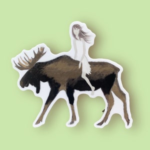 Alaskan Moose Princess Sticker